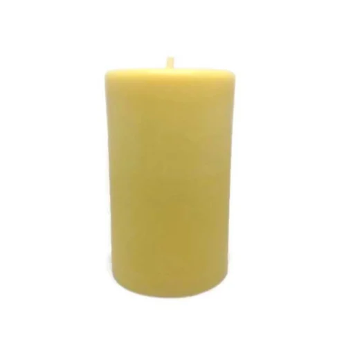 Bear Natural Organics 5.5" Golden Yellow Organic Beeswax Pillar Candle
