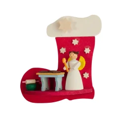 Alexander Taron Angels & Cherubs>3" Graupner Baking Angel In A Boot Christmas Ornament
