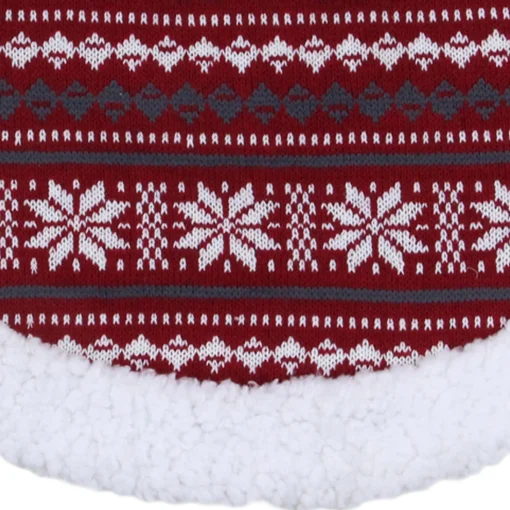 Mini Tree Skirts*Northlight 20" Gray And Red Snowflakes Lodge Mini Christmas Tree Skirt With High Pile Fleece Trim