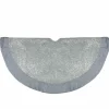 48 Inch And Smaller*Northlight 48" Gray And Silver Faux Fur Snake Skin Pattern Christmas Tree Skirt