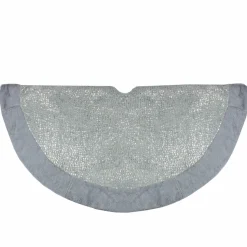 48 Inch And Smaller*Northlight 48" Gray And Silver Faux Fur Snake Skin Pattern Christmas Tree Skirt