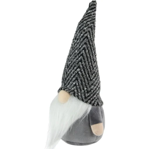 Gnomes*Northlight 12" Gray And White Standing Gnome Tabletop Christmas Decoration