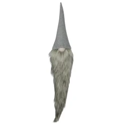 Northlight Fantasy & Sci Fi>30" Gray And White Traditional Hanging Christmas Gnome Decoration