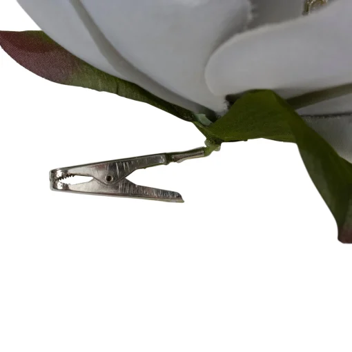 Northlight Garden & Floral>7" Gray Artificial Magnolia Clip-On Christmas Ornament