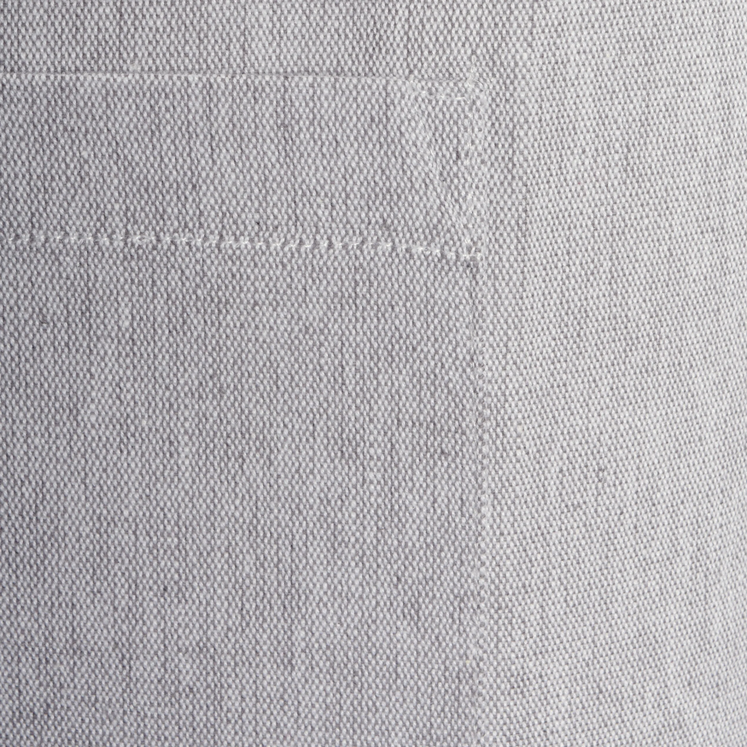 CC Home Furnishings 32" Gray Chambray Chef Kitchen Apron With Pocket And Extra Long Ties