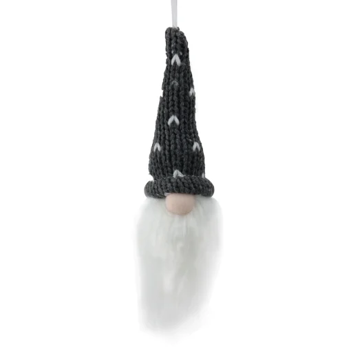 Northlight Fantasy & Sci Fi>8" Gray Hat Christmas Santa Gnome Head Ornament