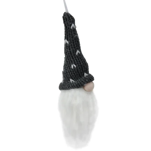 Northlight Fantasy & Sci Fi>8" Gray Hat Christmas Santa Gnome Head Ornament