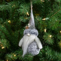 Northlight Santa Claus>7.75" Gray Nordic Santa Claus Gnome Christmas Ornament