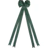 Bows*Northlight 50" Green And Black Plaid 16 Loop Christmas Bow Decoration