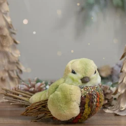 Northlight 8.5" Green And Brown Autumn Harvest Twig Bird