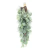 Unlit Swags*Melrose 31" Green And Brown Frosted Pine Eucalyptus Artificial Christmas Swag