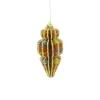 Midwest Finials>6.5" Green And Red Floral Glittered Christmas Finial Ornament