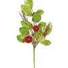 Sprays, Branches & Picks*Select Artificials 19" Green And Red Leaves With Pine Cones Artificial Christmas Spray