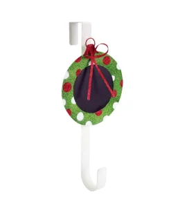 Wreath Accessories*Diva At Home 18" Green And Red Polka Dot Chalkboard Wreath Door Hanger Christmas Decor