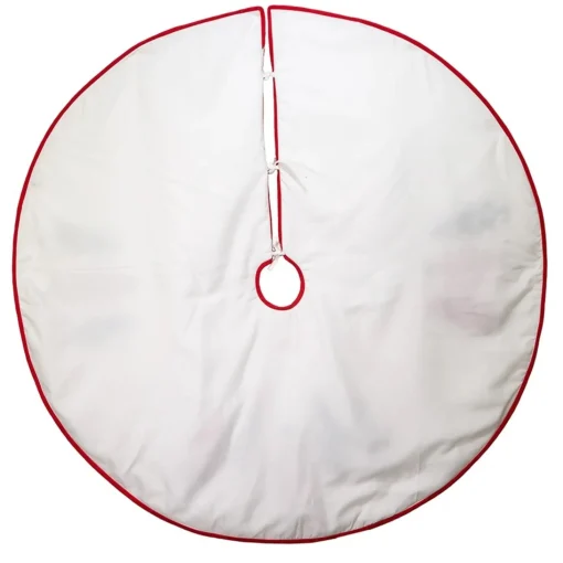 50 Inch And Larger*KSA 50" Green And Red Tree Embroidered Christmas Tree Skirt