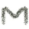 Frosted, Flocked, Iced Garland*CC Christmas Decor 9' Green And White Flocked Spruce Garland With 160 Tips