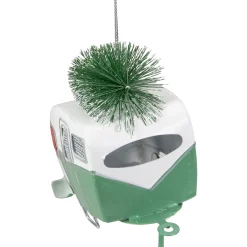 Northlight Transportation>4.25" Green And White Rv Camper Van With Tree Christmas Ornament