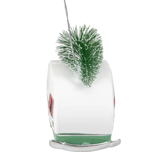 Northlight Transportation>4.25" Green And White Rv Camper Van With Tree Christmas Ornament