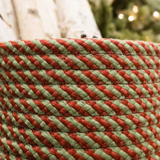 Decoration Storage*Colonial Mills 12" Green Braided Twisted Christmas Woven Storage Basket