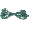 Northlight 25' Green C7 Christmas Light Socket Set With 18 Gauge Green Wire