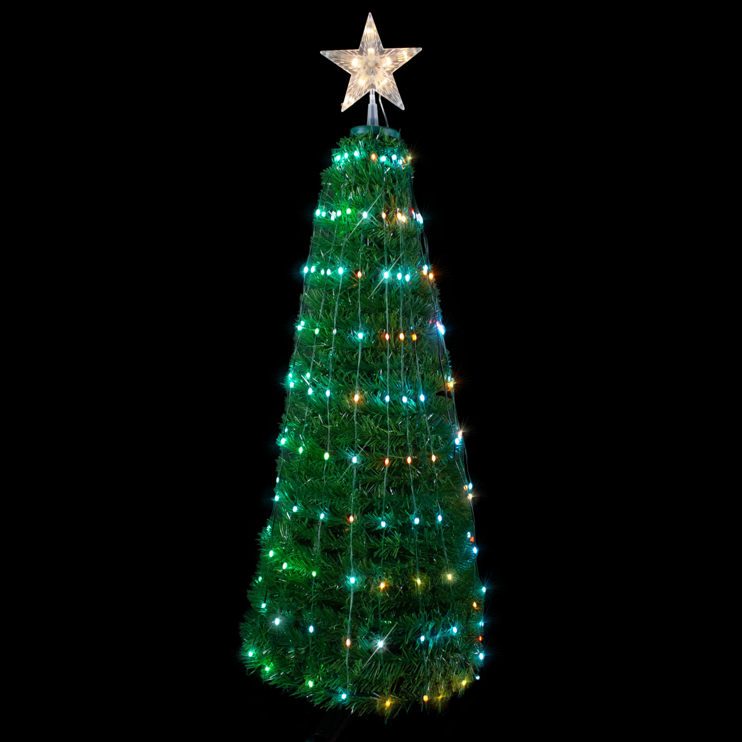 Northlight Yard Art Trees>4' Green Color Changing Multiple Function Pop Up Artificial Outdoor Christmas Tree