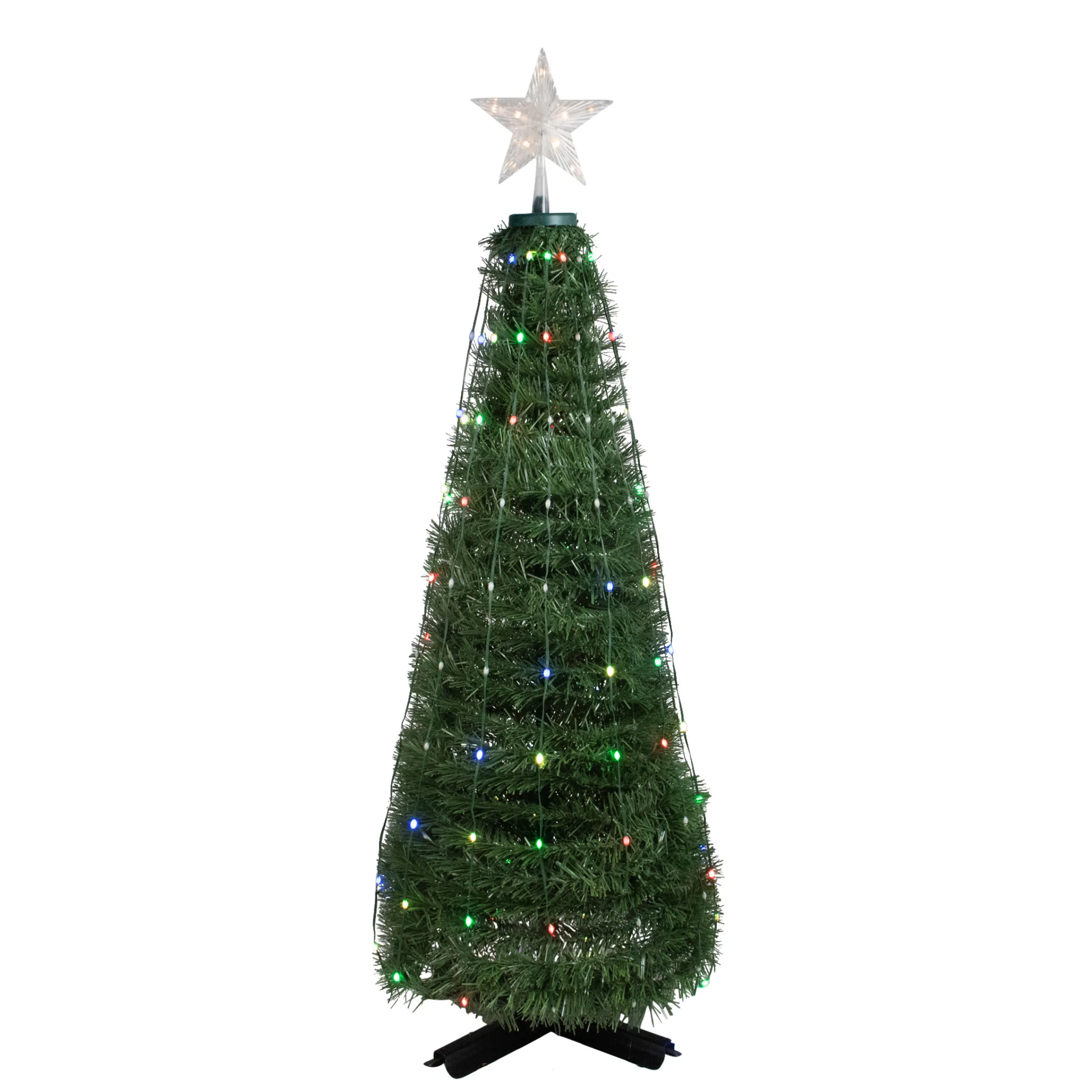 Northlight Yard Art Trees>4' Green Color Changing Multiple Function Pop Up Artificial Outdoor Christmas Tree