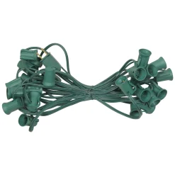 Northlight 25' Green Commercial C9 Christmas Light Socket Set