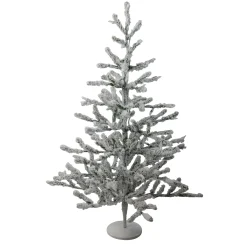 Northlight 3 And 3.5 Feet Tall>36" Green Flocked Alpine Coral Artificial Christmas Tree - Unlit