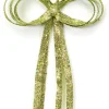 Wall & Door Decorations*Melrose 12" Green Glitter Drenched Bow Christmas Wall Decor