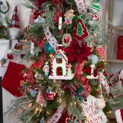 Northlight Snowflakes>7.5" Green Glitter Snowflake Christmas Ornament