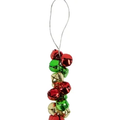 Specialty Garland*Northlight 5' Green, Gold And Red Jingle Bell Christmas Garland, Unlit