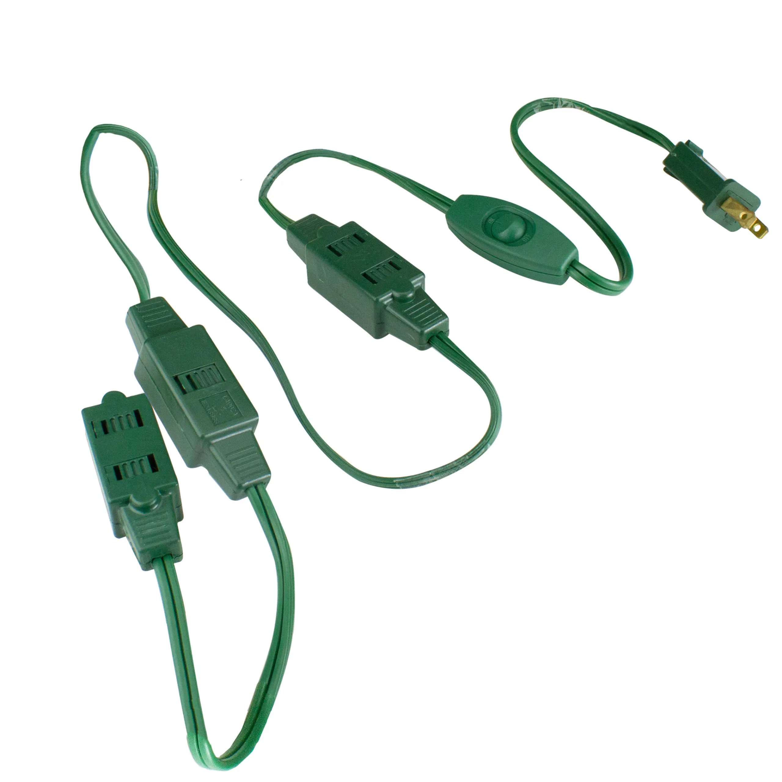Northlight 9' Green Indoor Extension Power Cord With 9-Outlets And Safety Locks