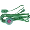 Northlight 9' Green Indoor Power Extension Cord With 3-Outlets And Safety Lock