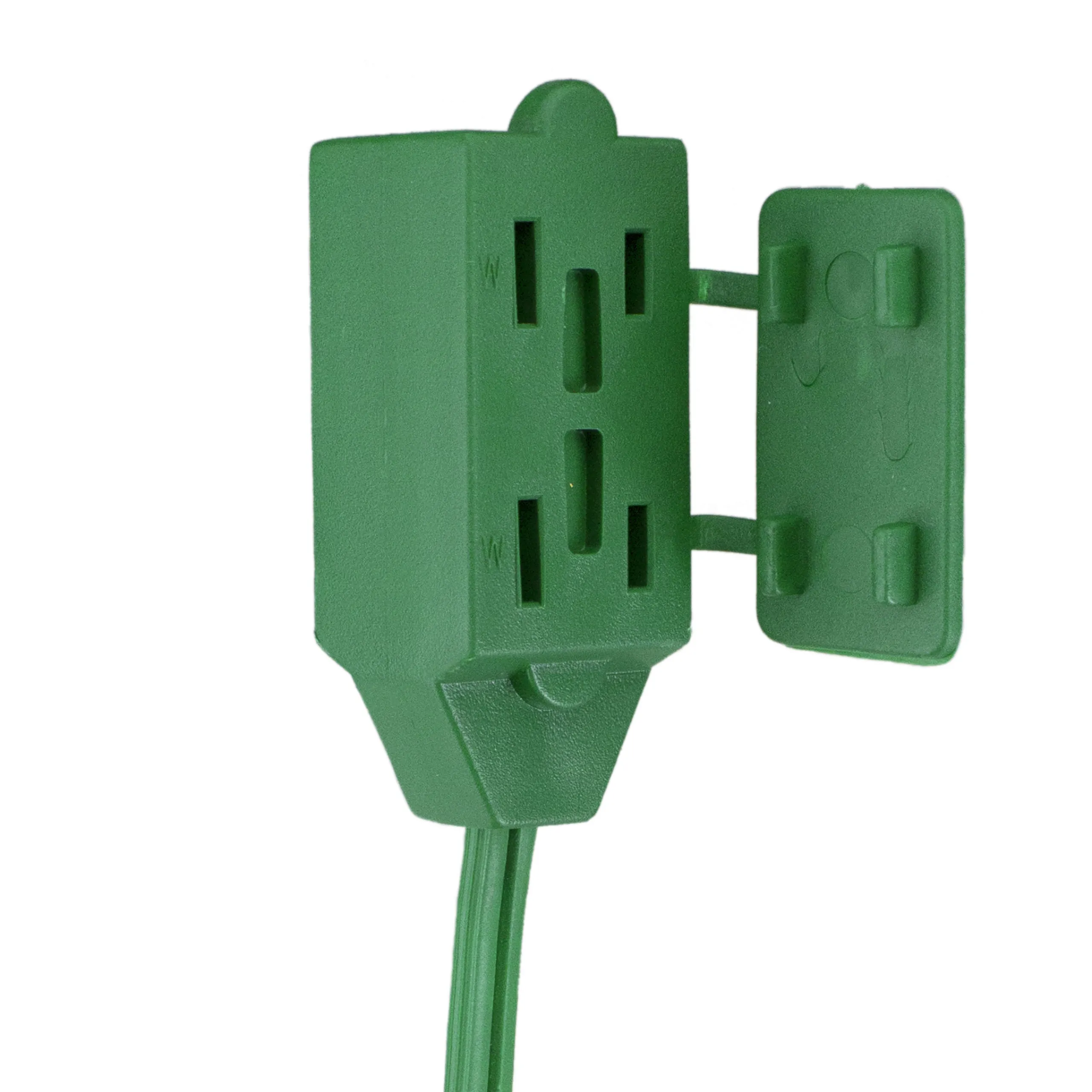 Northlight 9' Green Indoor Power Extension Cord With 3-Outlets And Safety Lock
