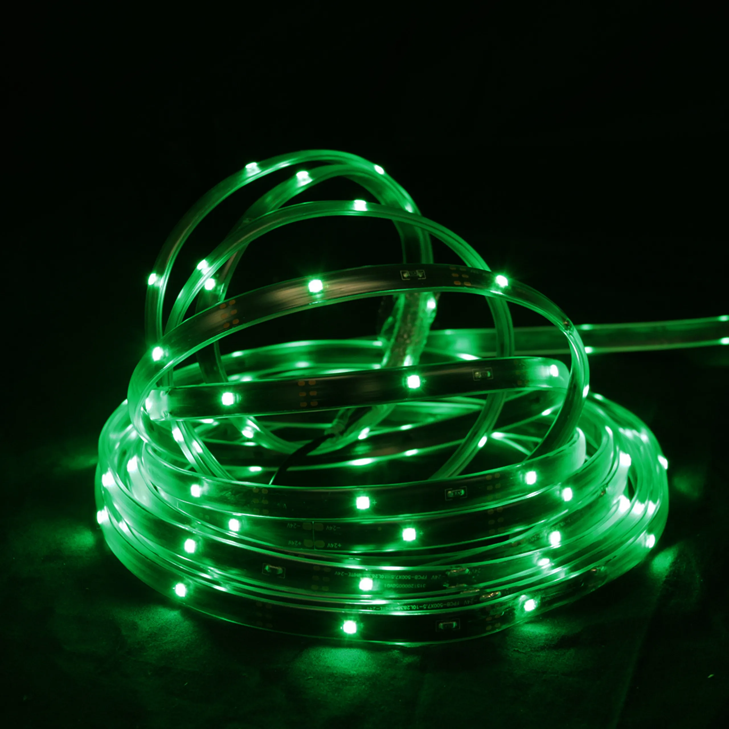 CC Christmas Decor 18' Green Led Outdoor Christmas Linear Tape Lighting - Black Finish