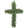 Unlit Wreaths*Northlight 22" Green Pine Artificial Cross Shape Wreath With Ground Stake - Unlit