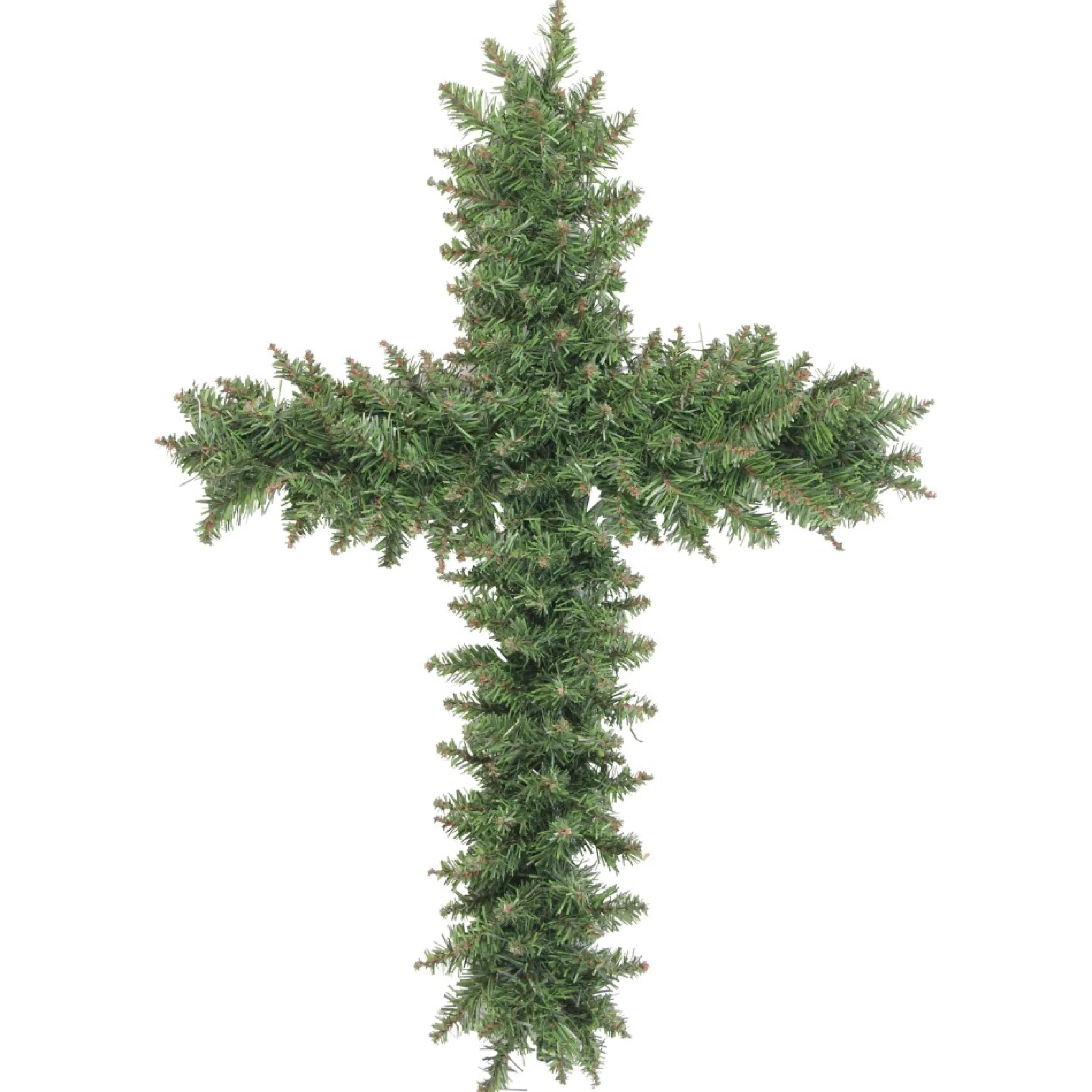 Unlit Wreaths*Northlight 22" Green Pine Artificial Cross Shape Wreath With Ground Stake - Unlit