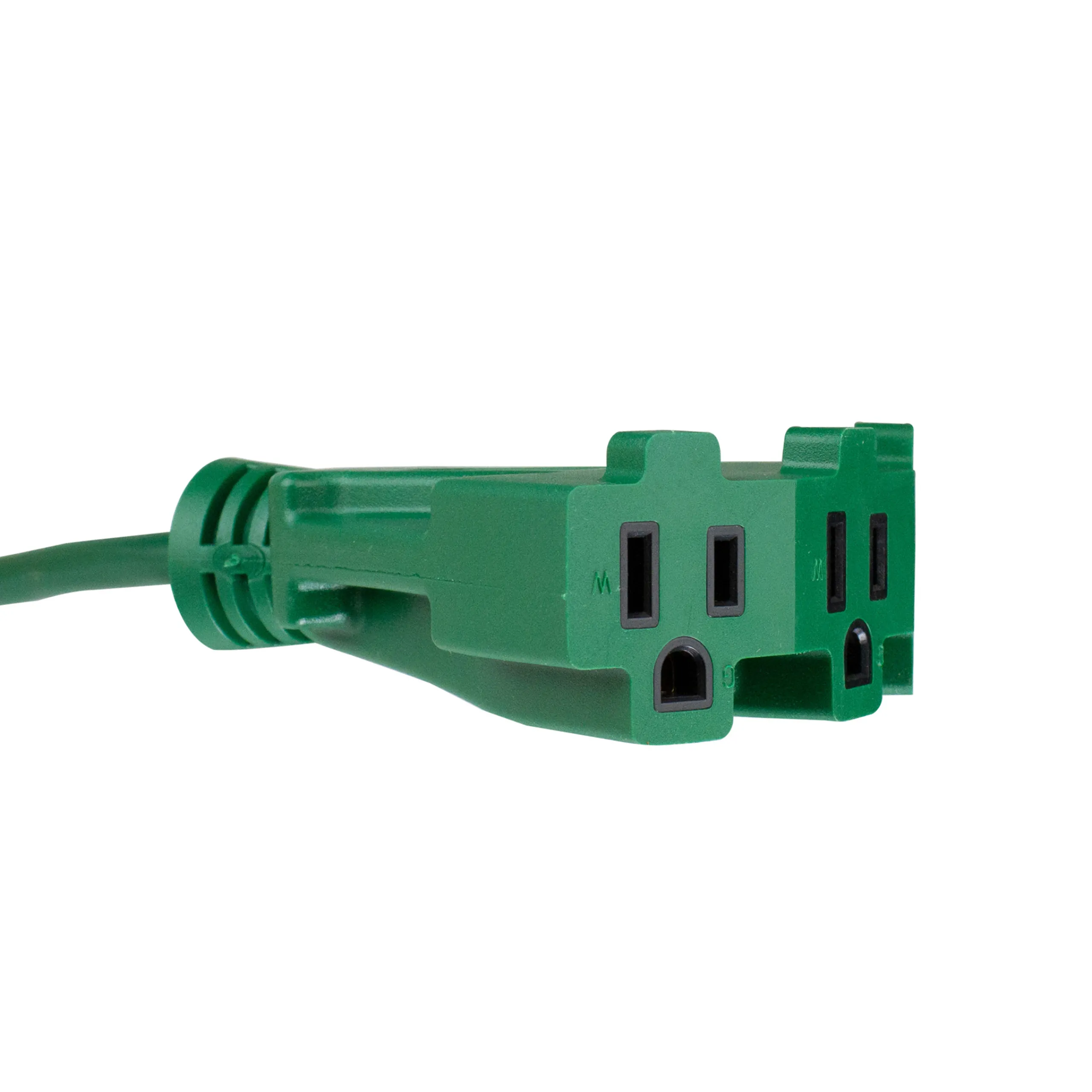 Northlight 10' Green 3-Prong Outdoor Extension Power Cord With Fan Style Connector