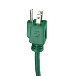 Northlight 10' Green 3-Prong Outdoor Extension Power Cord With Fan Style Connector