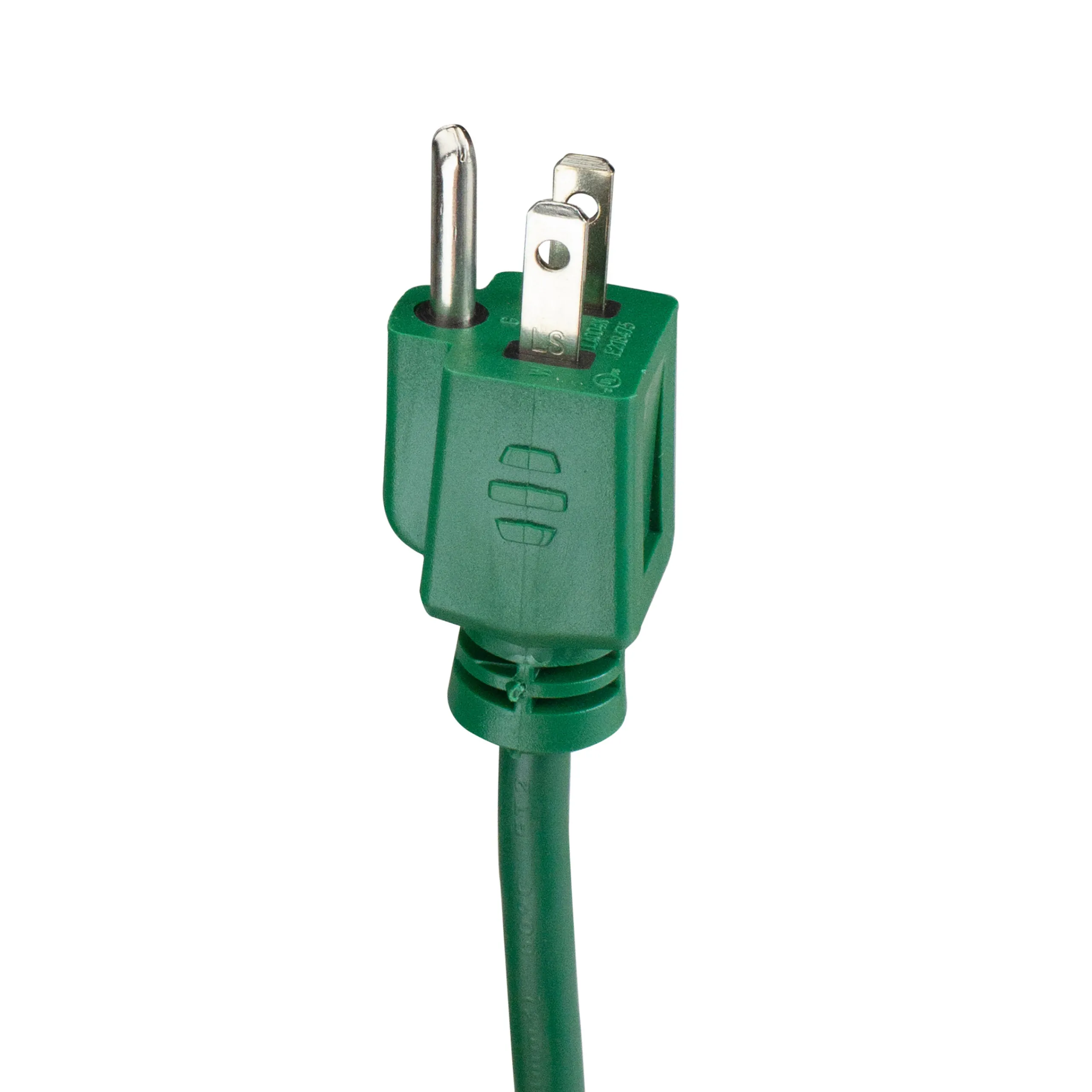 Northlight 10' Green 3-Prong Outdoor Extension Power Cord With Fan Style Connector
