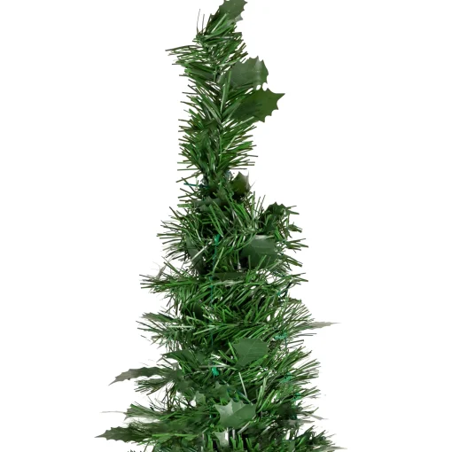 Northlight Pop Up Trees>4' Green Tinsel Pop-Up Artificial Christmas Tree, Unlit