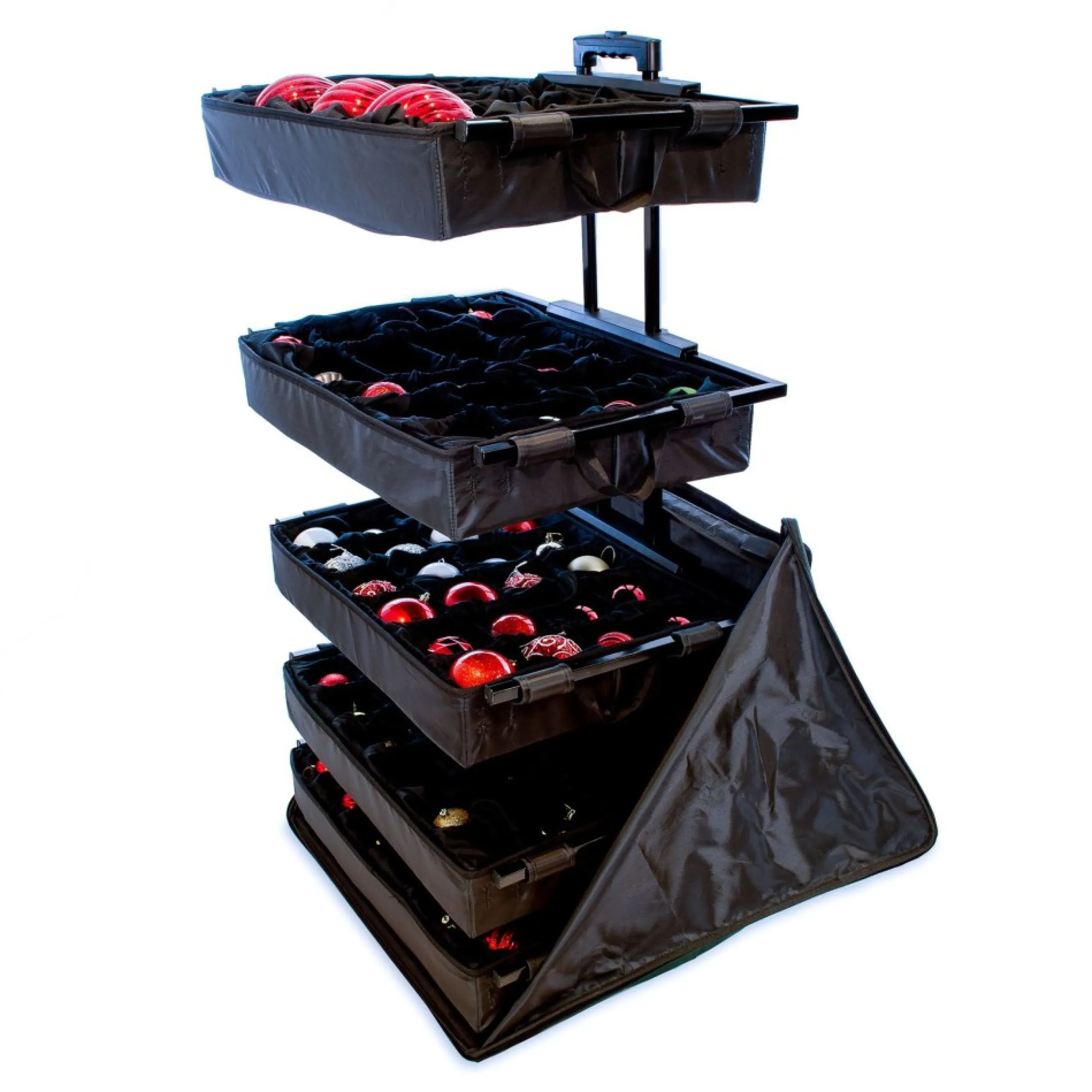 Decoration Storage*Tree Keeper 27" Green Unique 5 Tray Adjustable Telescoping Christmas Ornaments Storage Bag