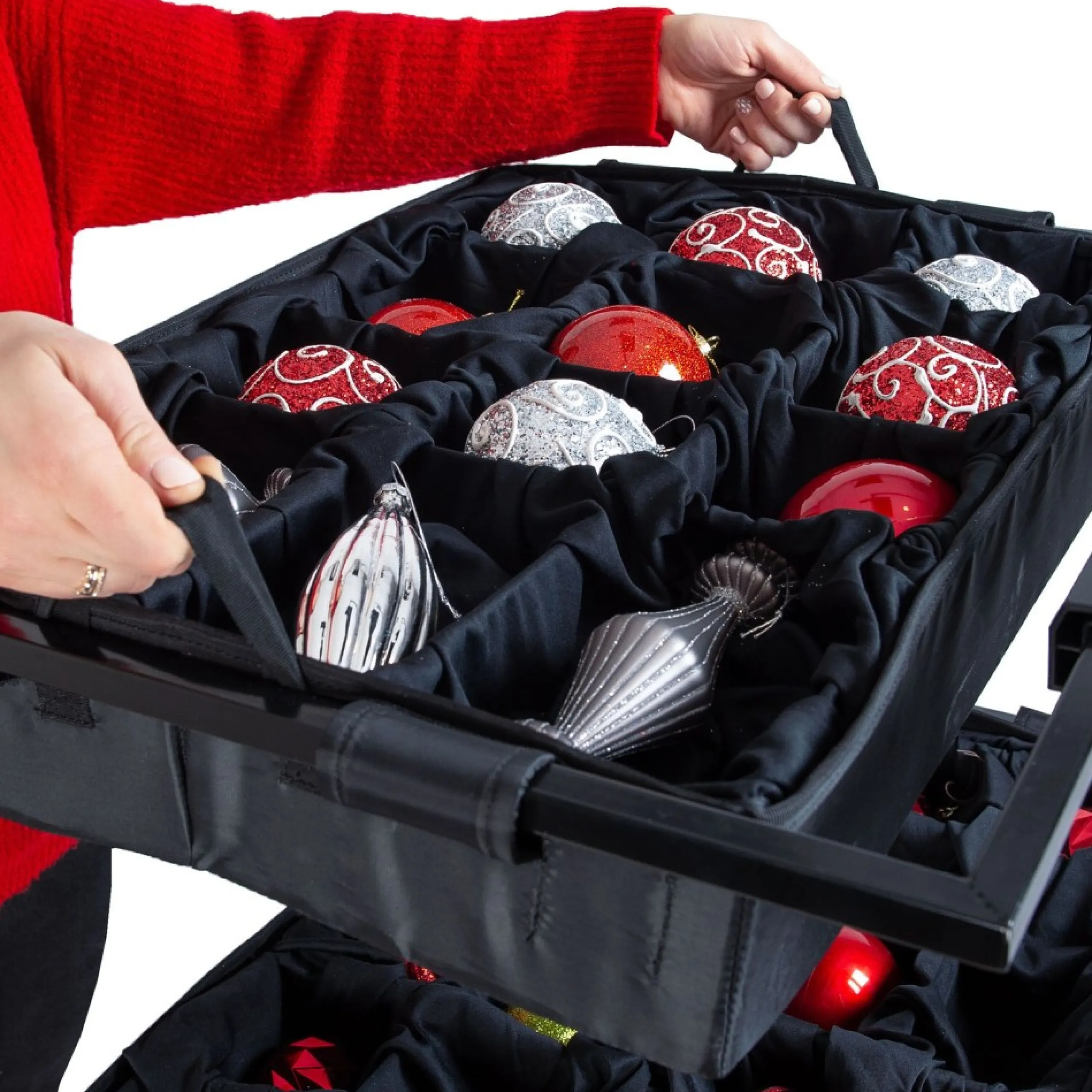 Decoration Storage*Tree Keeper 27" Green Unique 5 Tray Adjustable Telescoping Christmas Ornaments Storage Bag