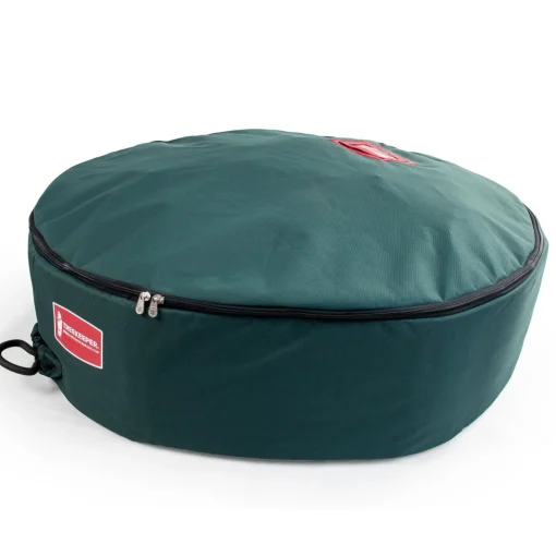 Wreath Accessories*Tree Keeper 36" Green Unique Christmas Wreath Storage Bag With Removable Handle