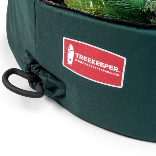 Wreath Accessories*Tree Keeper 36" Green Unique Christmas Wreath Storage Bag With Removable Handle