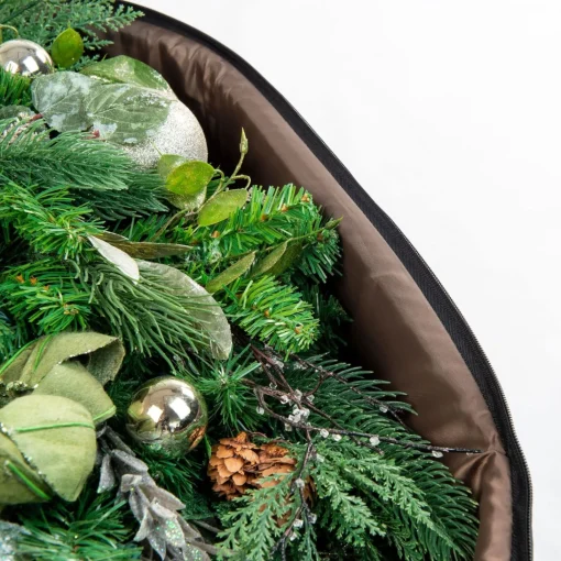 Wreath Accessories*Tree Keeper 36" Green Unique Christmas Wreath Storage Bag With Removable Handle