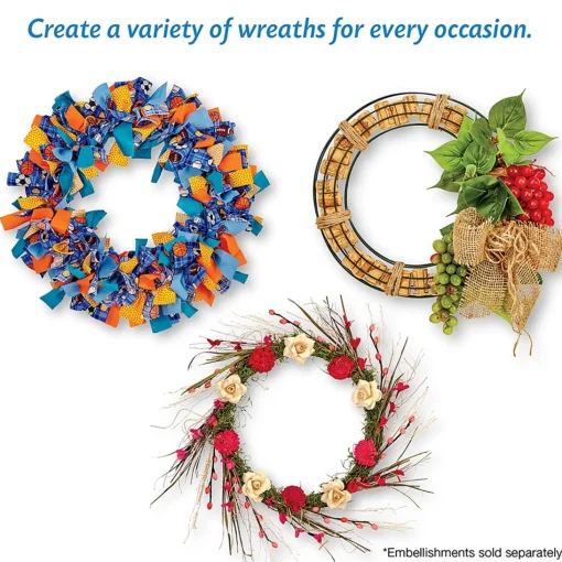 Wreath Accessories*CC Christmas Decor 18" Green Wire Christmas Wreath Crafting Form
