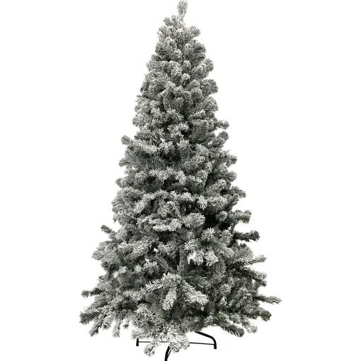 Northlight Unlit Traditional Trees>6.5' Heavily Flocked Madison Pine Artificial Christmas Tree, Unlit