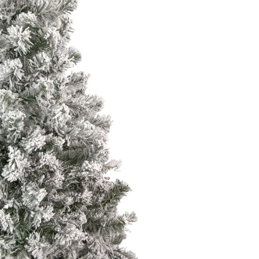 Northlight Unlit Traditional Trees>6.5' Heavily Flocked Madison Pine Artificial Christmas Tree, Unlit
