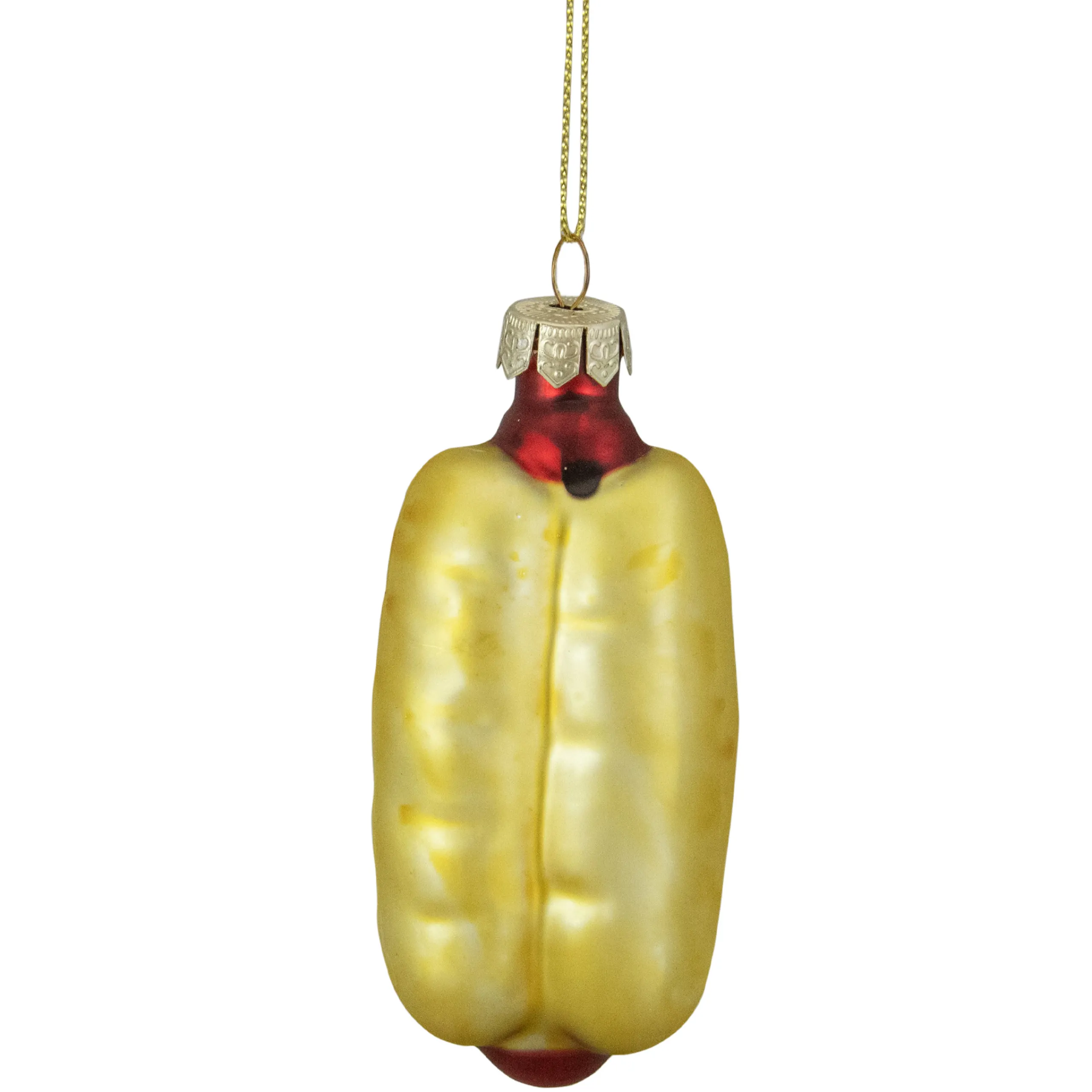 Northlight Food & Beverage>4" Hot Dog In A Bun Glass Christmas Ornament